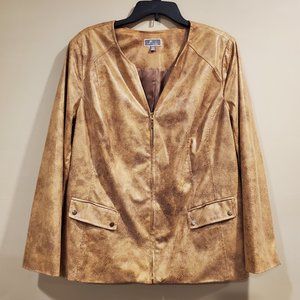 JM Collection Faux Snakeskin Jacket
